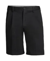 Lands' End Big & Tall No Iron 9" Comfort Waist Pleated Front Chino Short