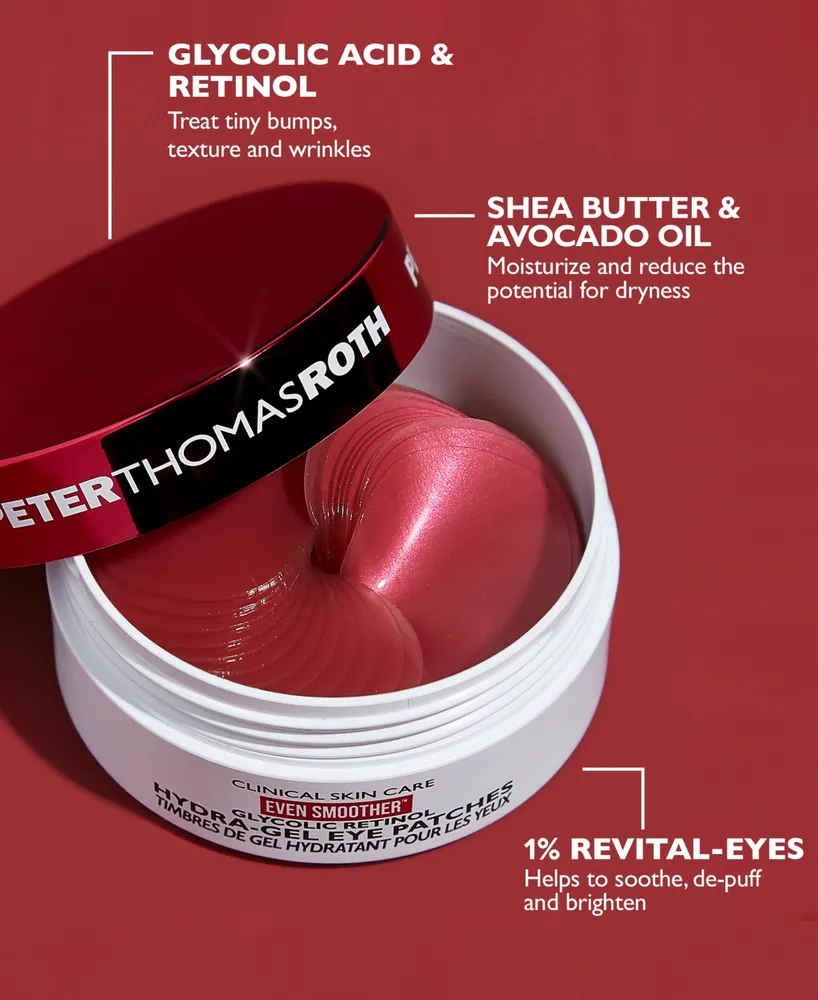 Peter Thomas Roth Even Smoother Glycolic Retinol Hydra-Gel Eye Patches, 30 patches