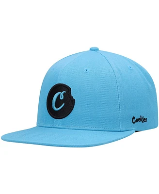 Men's Cookies Blue C-Bite Solid Snapback Hat