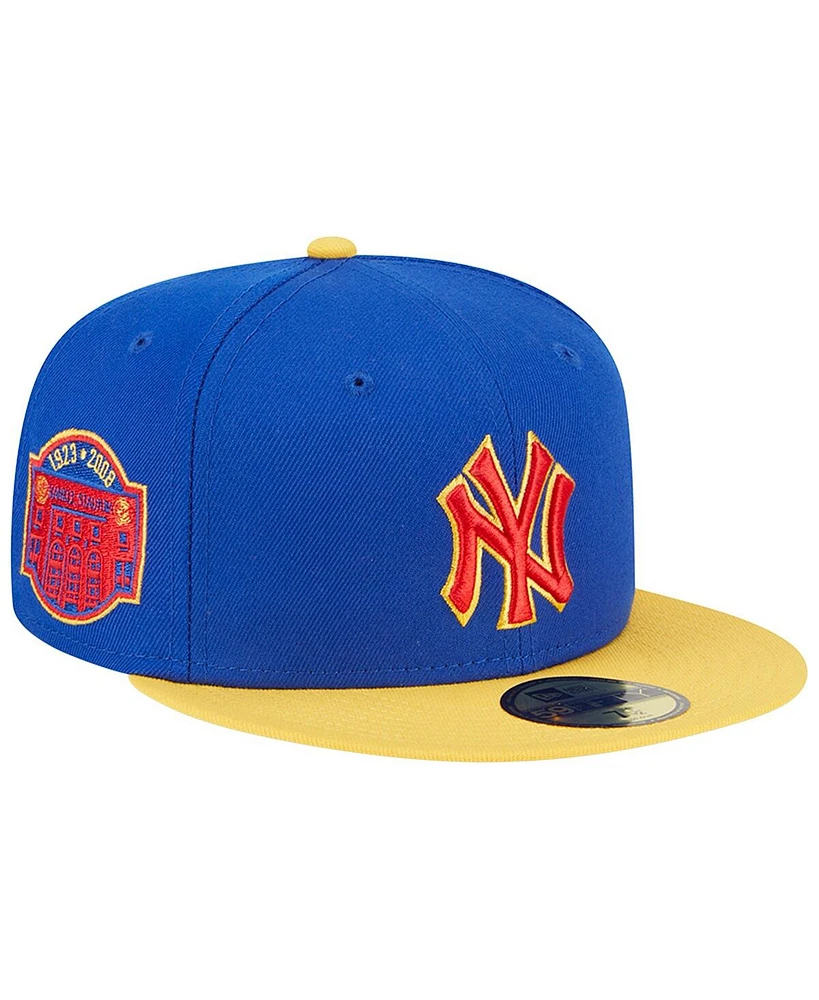 Men's New Era Royal, Yellow York Yankees Empire 59FIFTY Fitted Hat