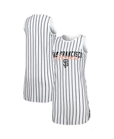 Women's Concepts Sport White San Francisco Giants Reel Pinstripe Knit Sleeveless Nightshirt