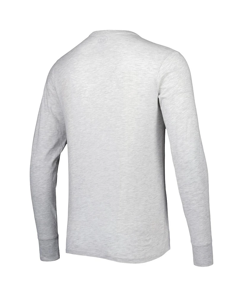 Men's '47 Brand Heathered Gray Baltimore Ravens Dozer Franklin Long Sleeve T-shirt
