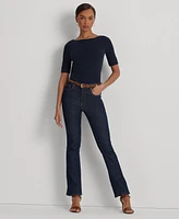 Lauren Ralph Petite Stretch Boatneck Top