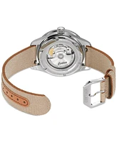 Certina Women's Swiss Automatic Ds PH200M Diamond (1/20 ct. t.w.) Beige Synthetic Strap Watch 39mm