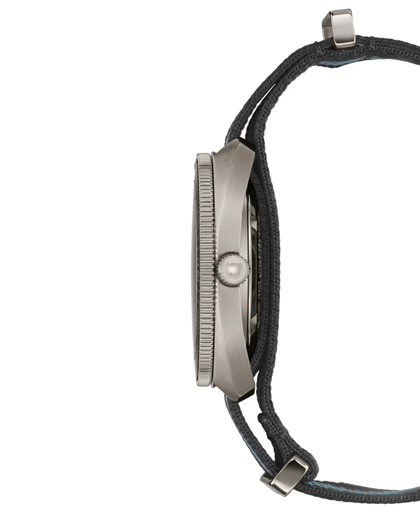 Certina Men's Swiss Automatic Ds-2 Striped Synthetic Strap Watch 41mm