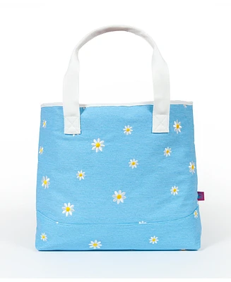 Shady Lady Daisy Extra Large, 100% Cotton Canvas Carryall Tote Bag