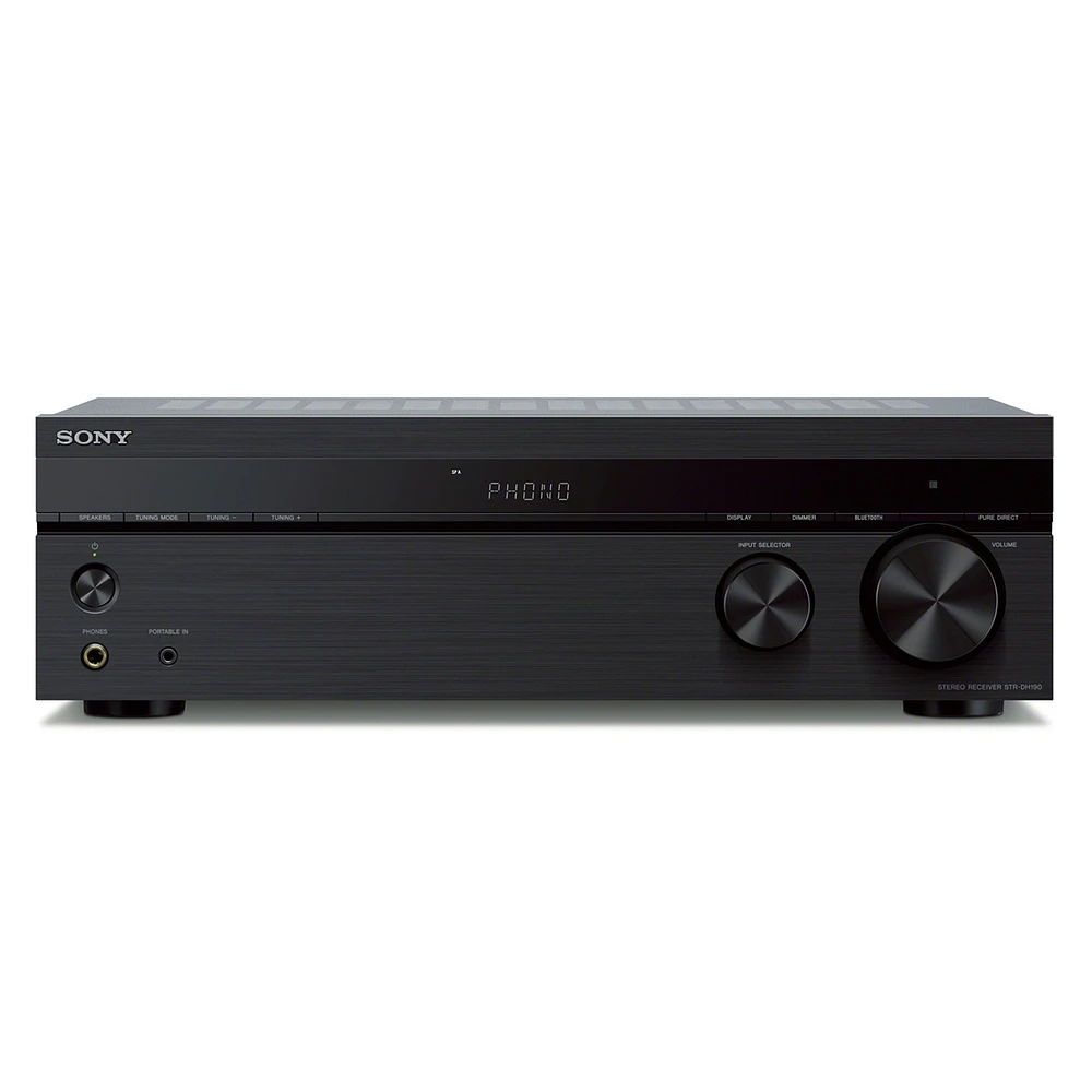 Sony Str-DH190 Stereo Receiver with Phono Input and Bluetooth Connectivity