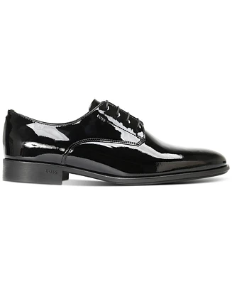 Boss by Hugo Boss Men's Patent Leather Colby Printed Derby Dress Shoe