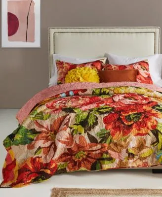Greenland Home Fashions Senna Floral Boho Quilt Set