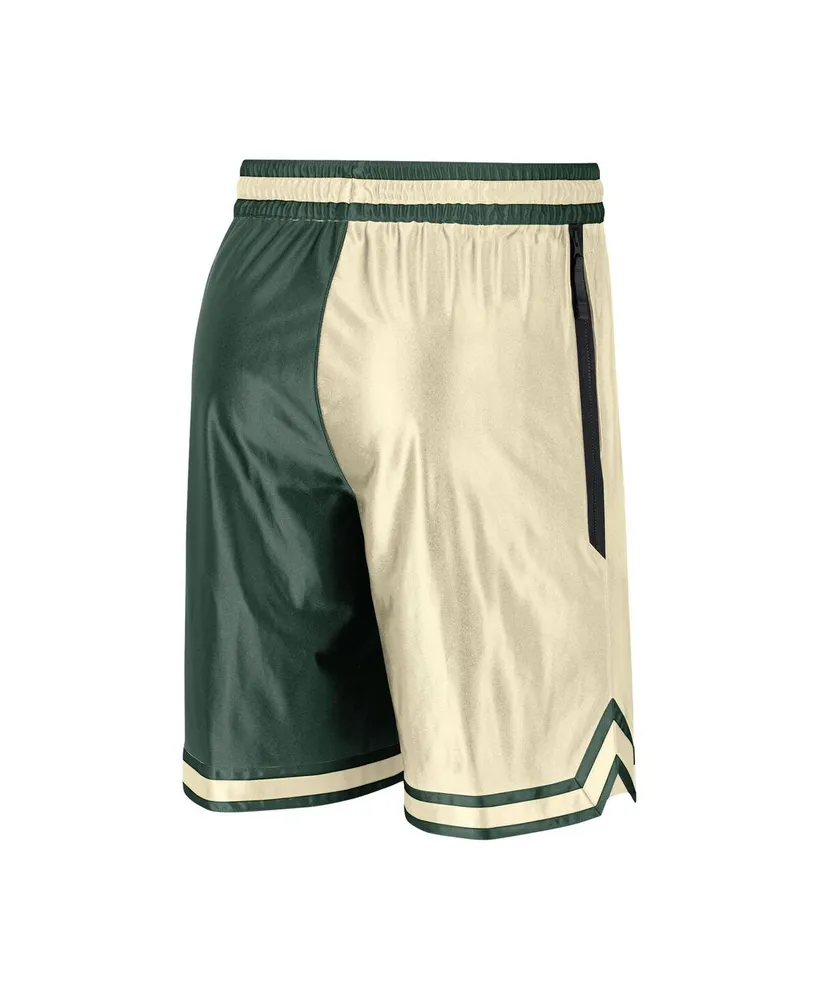 Men's Nike Hunter Green, Cream Milwaukee Bucks Courtside Versus Force Split Dna Performance Shorts