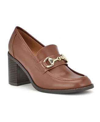 Nine West Women's Koolo Bit Slip-On Block Heel Loafers