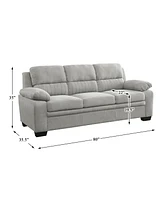 White Label Odessa 80" Fabric Sofa
