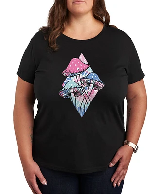 Hybrid Apparel Trendy Plus Mushrooms Graphic T-shirt