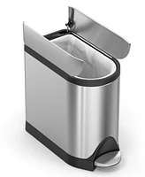 simplehuman 10 Liter Butterfly Lid Bathroom Trash Can