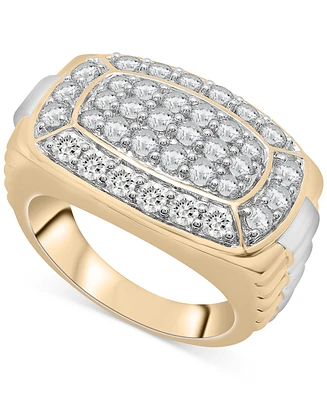 Men's Diamond Cluster Two-Tone Ring (2 ct. t.w.) in 10k Gold