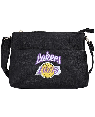 Women's Foco Los Angeles Lakers Logo Script Crossbody Handbag
