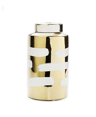 Porcelain Jar with Cover Brush Design