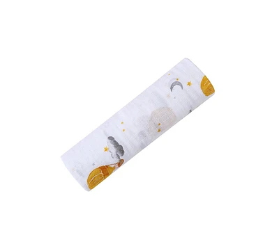 Malabar Baby Baby Gots Certified Organic Cotton Muslin Swaddle, Hot Air Balloon