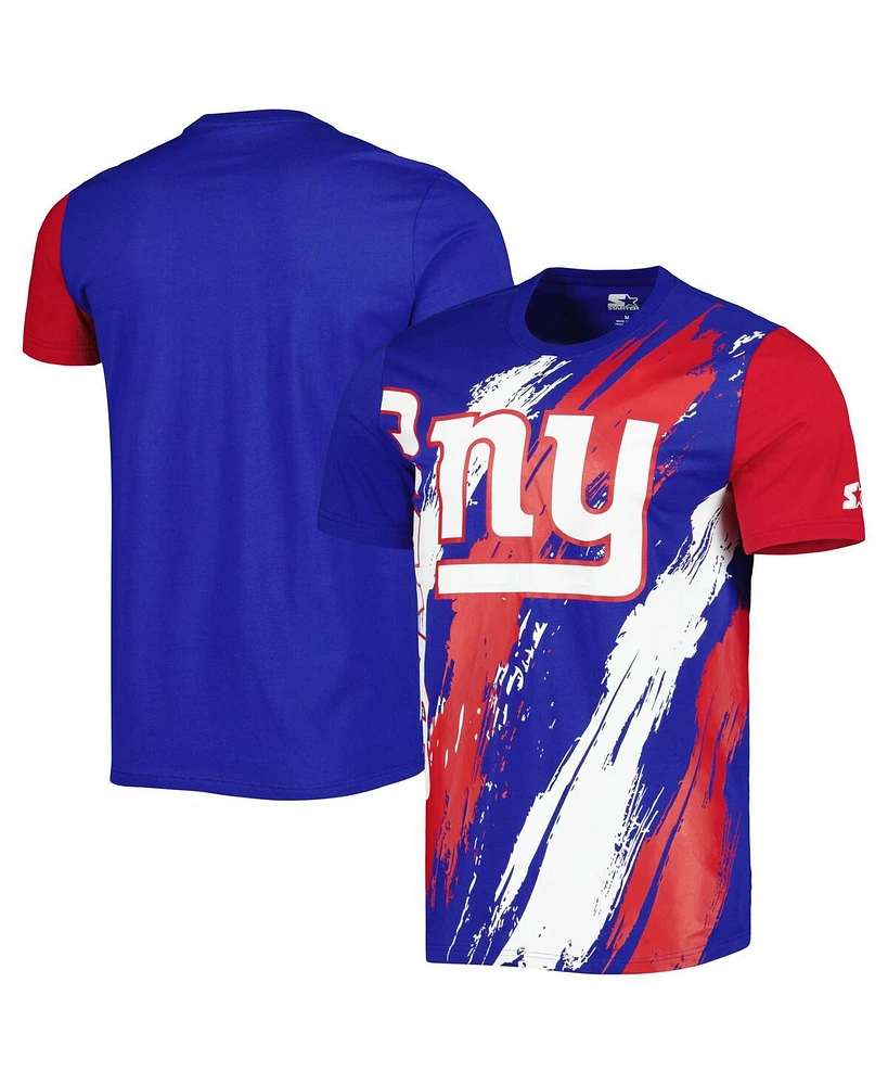 Men's Starter Royal New York Giants Extreme Defender T-shirt