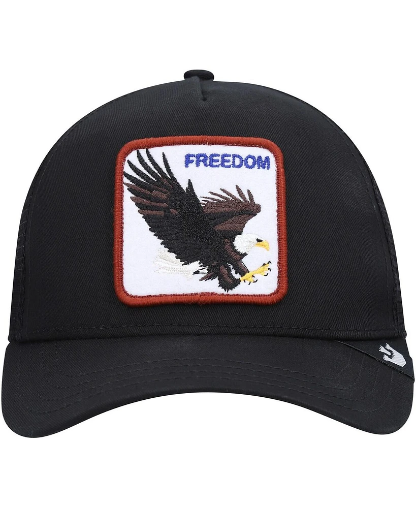 Men's Goorin Bros. Black The Freedom Eagle Trucker Snapback Hat