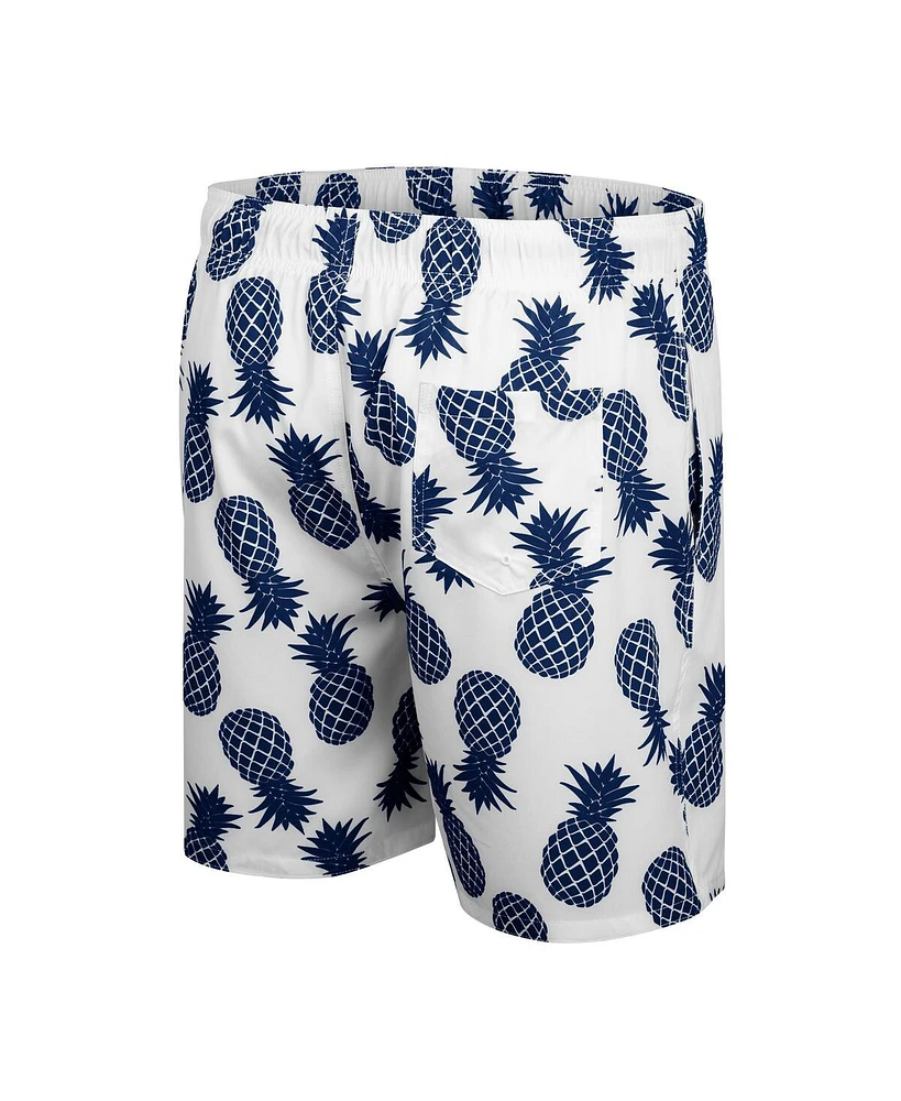 Men's Colosseum White Virginia Cavaliers Pineapples Swim Shorts