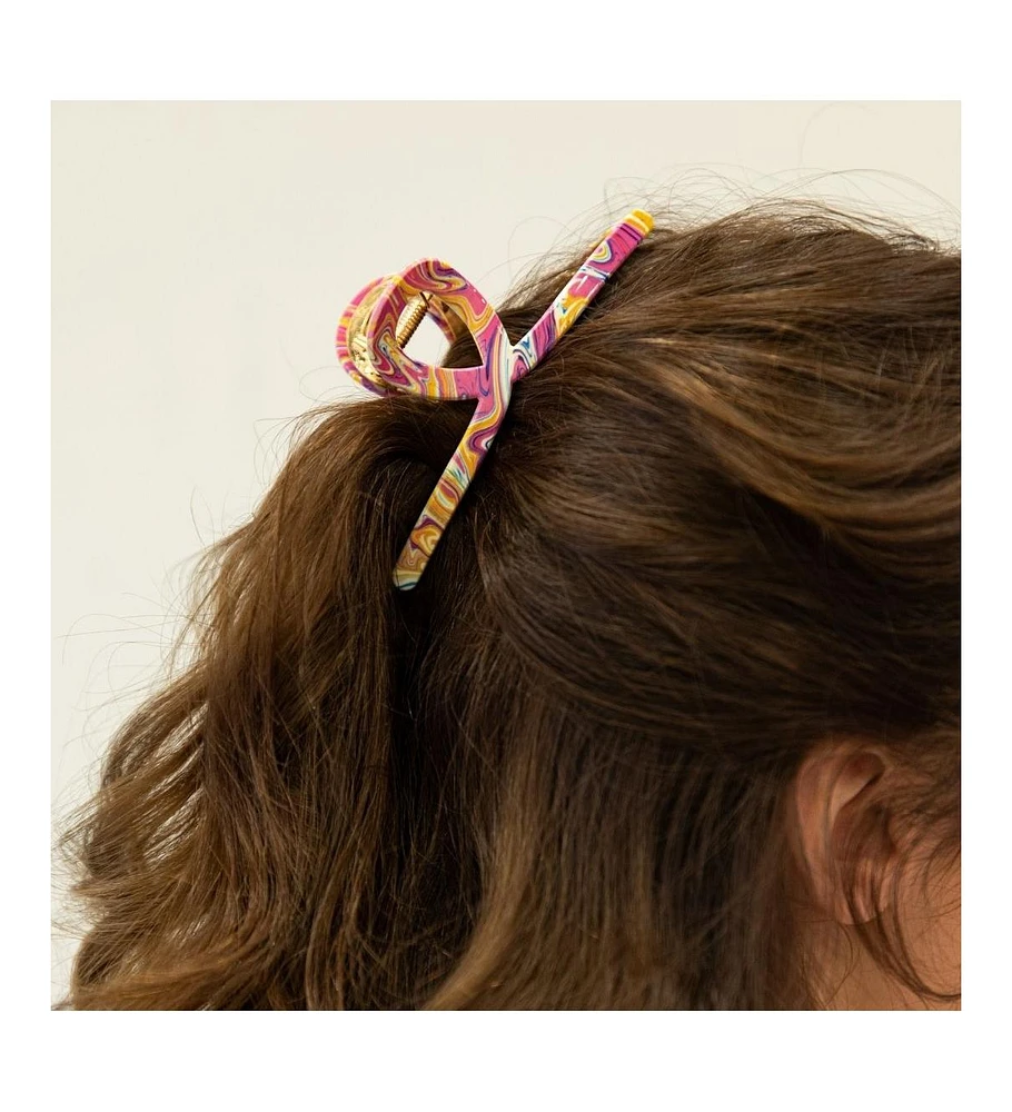 Looped Claw Clip - Swirl