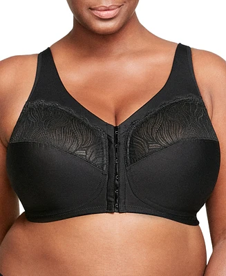 Glamorise Plus Full Figure Magiclift Natural Shape Front Closure Wirefree Bra 1210