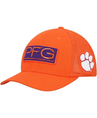 Men's Columbia Orange Clemson Tigers Pfg Hooks Flex Hat