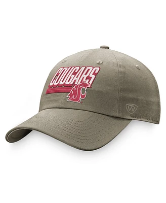 Men's Top of the World Khaki Washington State Cougars Slice Adjustable Hat