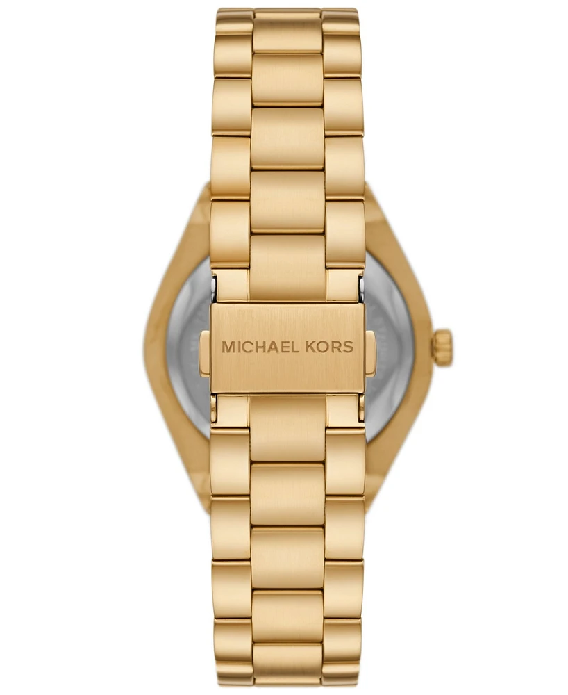 Michael Kors Women's Lennox Quartz Three-Hand Gold-Tone Stainless Steel Watch 37mm