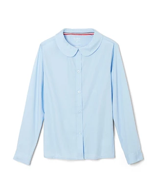 French Toast Toddler Girls Long Sleeve Modern Peter Pan Collar Blouse