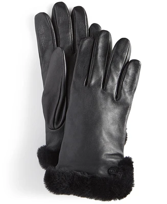 Ugg Women's Tech-Compatible Shearling Leather Gloves