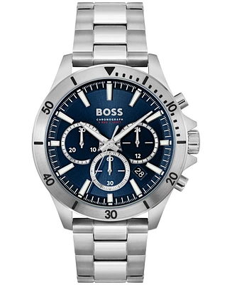 Hugo Boss Men's Chronograph Troper Stainless Steel Bracelet Watch 45mm