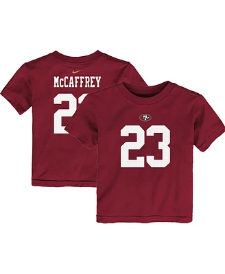 Toddler Boys and Girls Nike Christian McCaffrey Scarlet San Francisco 49ers Player Name Number T-shirt