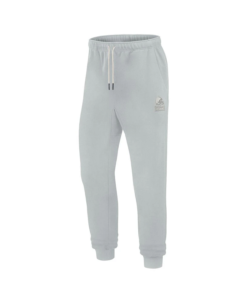 Men's and Women's Fanatics Signature Gray Cleveland Browns Super Soft Fleece Jogger