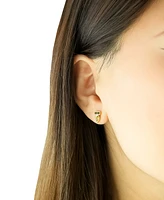 Audrey by Aurate Peridot (3/8 ct. t.w.) & Green Tourmaline (1/3 ct. t.w.) Bezel Stud Earrings in Gold Vermeil (Also available in Morganite & Pink Topa