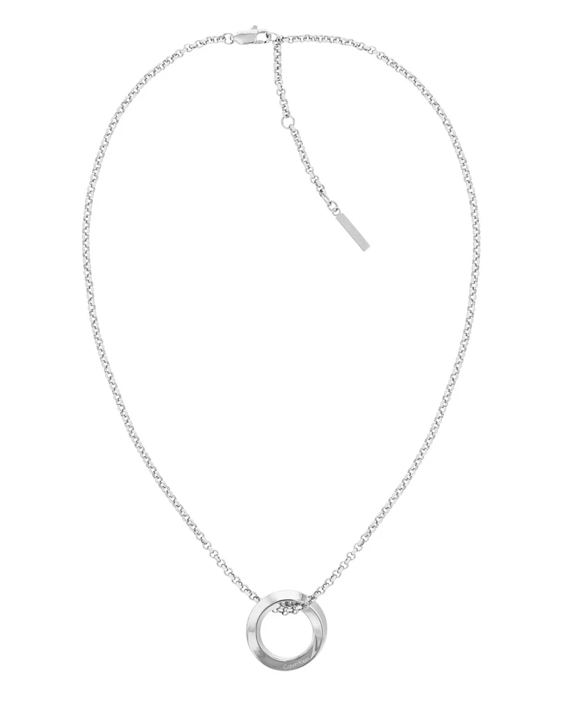Calvin Klein Women's Silver-Tone Stainless Steel Chain Necklace