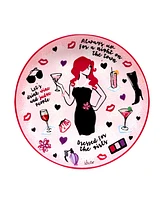 Certified International Lolita Divas on the Loose 4 Piece Dessert Plate