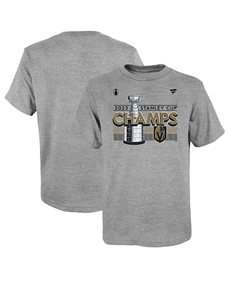 Preschool Boys and Girls Fanatics Heather Gray Vegas Golden Knights 2023 Stanley Cup Champions Locker Room T-shirt