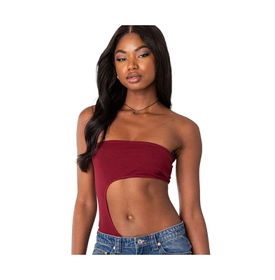 Edikted Women's Indy Asymmetric Cut Out Bodysuit