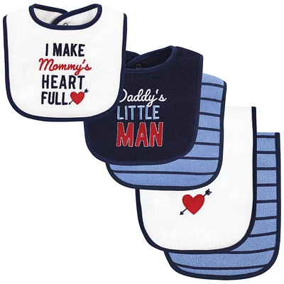 Hudson Baby Infant Boy Cotton Terry Bib and Burp Cloth Set 5pk