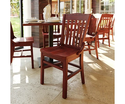 School House Back Wooden Restaurant Dining Chair