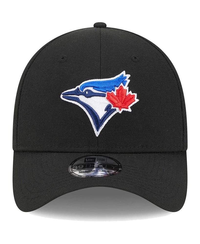 Men's New Era Black Toronto Blue Jays Logo 39THIRTY Flex Hat