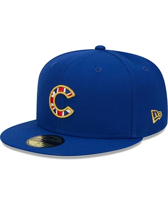 Men's New Era Royal Chicago Cubs 2023 Mlb World Tour: London Series Flag Fill 59FIFTY Fitted Hat
