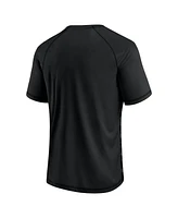 Men's Fanatics Cleveland Browns Blackout Hail Mary Raglan T-shirt