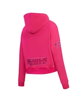 Women's Pro Standard Los Angeles Chargers Triple Pink Cropped Pullover Hoodie
