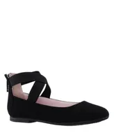 Nina Big Girls Marissa Crisscross Ankle Strap Ballet Flat