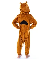 Scooby-Doo Big Girls Scooby Doo Hooded Character One Piece Union Suit Pajama