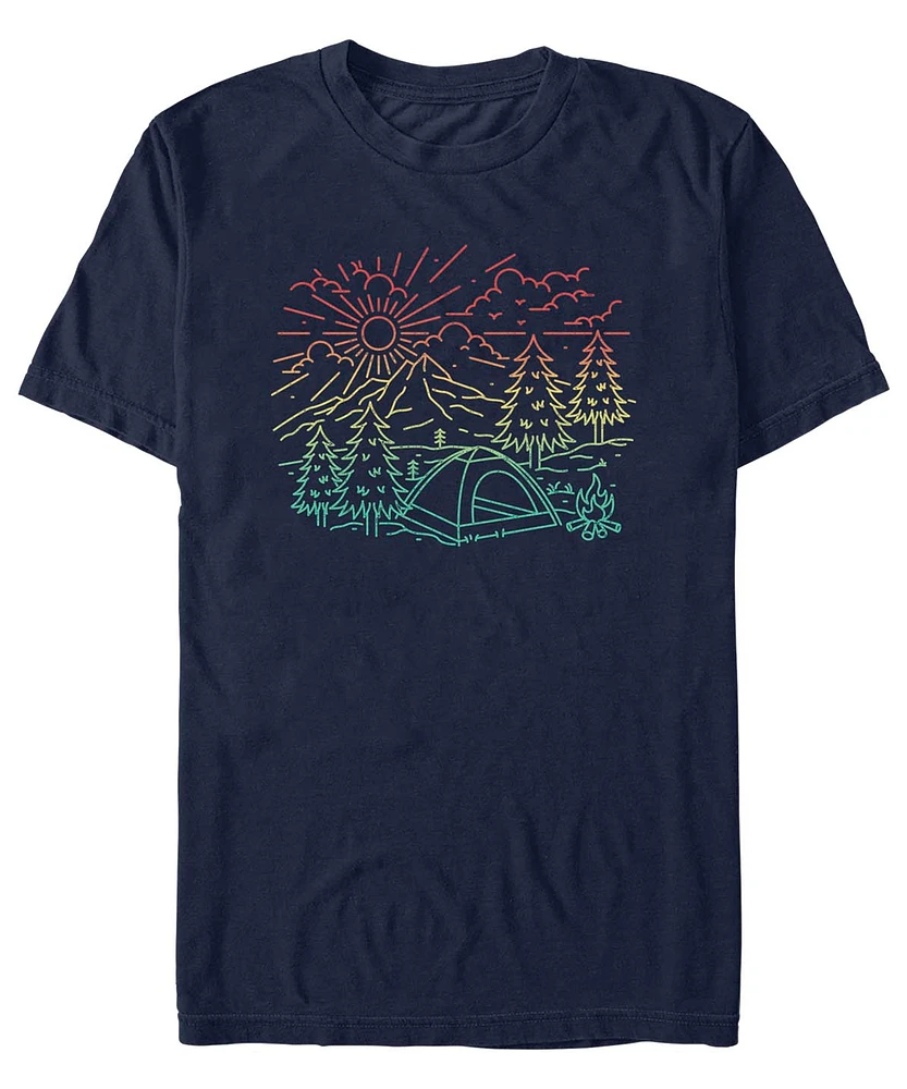 Fifth Sun Men's Generic Additude Camp Short Sleeves T-shirt