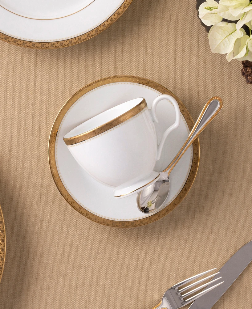 Noritake Charlotta Gold Set of 4 Saucers, Service For 4